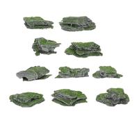 HEANUJJ 10 Piezas de Pequeña Roca Falsa Formas Irregulares para Decoración de Mini Paisaje Rocoso, Flexible y Realista, Adecuado para Estanterías y Clases de Geografía