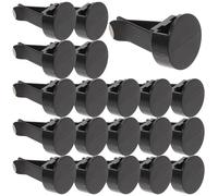 HEANUJJ 100 Clips para Ventilación de Coche Negro Soporte Circular y Clip Cuadrado, Accesorios para Ambientador de Aire Acondicionado, Decoración y Recambio para Rejilla del Automóvil