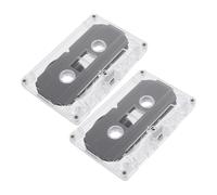 HEANUJJ 2 Casetes de Grabación de Voz de 30 Minutos Funda de Plástico Transparente, Tamaño para Grabar Audio en Estilo Retro y Vintage