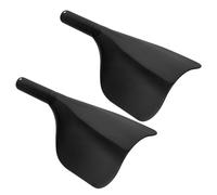 HEANUJJ 2 Mascarillas Faciales para Corte de Pelo de Plástico Negro, contra Salpicaduras de Tinte, Fácil Manejo para Cuidado Capilar en Casa o Salón