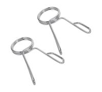 HEANUJJ 2 Piezas Abrazaderas de Resorte para Mancuernas y Barras de Hierro Plata Instalación Fácil y Superficie Antideslizante para Entrenamiento de Fuerza en Press de Banca
