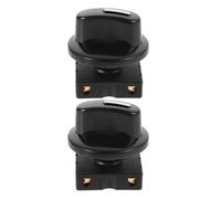 HEANUJJ 2 Unidades Interruptor Giratorio con Perilla de Abs Negro de 3 Velocidades y 4 Posiciones Control de Doble Motor 13a 10a-250v para Ventilador y Calefactor
