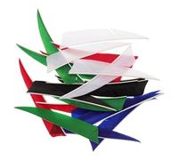 HEANUJJ 20 Unidades Plumas Auténticas de Pavo para Flechas de 4 Pulgadas Forma de Escudo, Que Previenen la Separación y Garantizan Rotación Uniforme para Caza y Práctica