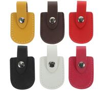 HEANUJJ 6 Fundas Protectoras de Pu para Tijeras de Uñas y Cortauñas, Cubiertas Duraderas para Implementos de Manicura en Salón de Uñas Color Aleatorio