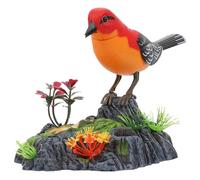 HEANUJJ Adorno Eléctrico de Pájaro Realista Que Sonidos Modelo de Pájaro de Plástico para Decoración de Jardín Juguete Simulación de Ave Móvil sin Batería 1 Pieza