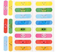 HEANUJJ Banda de Herida de Dibujos Animados para Niños, Vendajes Adhesivos de Pe Diseño Microporoso, 40 Piezas para Uso Diario y Viajes, Cubre Cortes y Raspaduras