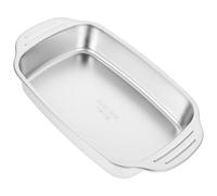 HEANUJJ Bandeja para Asar de Acero Inoxidable Rectangular Diseño Poco Profundo, Adecuada para Cocina Cocinar Langostinos Pequeños y Pescado