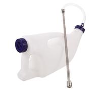 HEANUJJ Biberón para Terneros de 4l de Plástico Blanco, Portátil Absorción de Nutrientes, Adecuado para Alimentación de Ovejas y Ganado en Granja