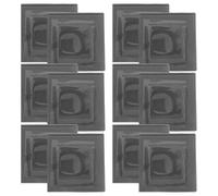 HEANUJJ Caja de Obsequio Multifunción 20 Piezas, Caja de Papel Kraft Negra 7.5x7.5x3 Cm Ventana Transparente para Joyas, Jabón y Envoltorios, Adecuado para Fiestas y Almacenaje Decorativo