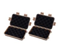 HEANUJJ Caja de Supervivencia Material Plástico Negro y Diseño Compacto Color Resistente a Golpes 2 Unidades Color para Camping para Uso al Aire Libre