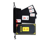 HEANUJJ Cartas de Mahjong Mini de PVC Impermeables y Resistentes, Juego Portátil para Uso Personal en Bar y Hogar Buena Flexibilidad y Durabilidad