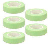 HEANUJJ Cinta Adhesiva 5 Rollos de 9 Metros para Extensiones de Pestañas Color Verde Claro Tela No Tejida Transpirable para Aplicación Profesional Segura y Cómoda