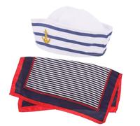 HEANUJJ Conjunto de Gorro y Bufanda de Capitán Ligero y Transpirable Diseño Delicado para Fiesta de Navegación y Accesorio para Fotos