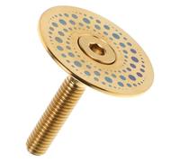 HEANUJJ Cubierta Superior Auriculares para Bicicleta, Funda para Bicicleta de Carretera y Montaña, Aleación de Titanio, Dorado, 28,6mm, para Tubo de Horquilla Delantera