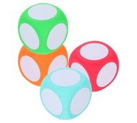 HEANUJJ Cubos Educativos de Espuma de 6 CM 4 Dados Borrables en Seco en Rojo Naranja Azul y Verde Ideales para Enseñanza Matemática y Dinámicas Aula