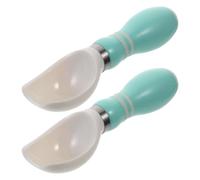 HEANUJJ Cucharas para Helado de Acero Inoxidable y Abs, Diseño Ergonómico y Seguro para Alimentos, Pack de 2 Unidades Adecuado para Fiesta Verano en Bar u Oficina Color Color Aleatorio