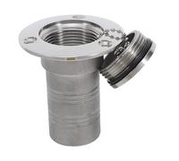 HEANUJJ Cuello de Llenado de Tanque de Combustible Marino de Acero Inoxidable 38 Mm con Tapa de Seguridad con Llave, Accesorio para Barco Resistente a Fugas para Cubierta Yate Deportivo