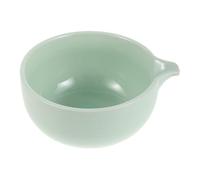 HEANUJJ Cuenco de Cerámica para Matcha de 550ml con Boca Ancha y Vertedor, Apto para Ceremonia de Té Matcha y Preparación Profesional, Diseño Artístico y Seguro para Lavavajillas