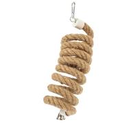 HEANUJJ Cuerda en Espiral de Cáñamo y Metal para Loros, Juguete Colgante para Pájaros, Desarrolla Inteligencia y Embellece el Hogar Soporte Resistente