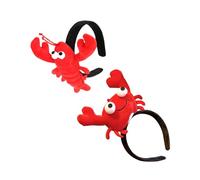 HEANUJJ Diadema Divertida 2 Piezas Diseño Realista de Langosta y Cangrejo de Río para Fiesta y Disfraz, Accesorios Cabello Creativos y Coloridos, Adecuado para Halloween y Carnaval