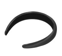 HEANUJJ Diadema Negra de Satén Esponja Antideslizante para Mujer, Banda Ancha de Tejido, Adecuado para Fiesta y Banquete, Accesorios Cabello