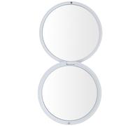 HEANUJJ Espejo Cosmético de Aumento 10x Plegable Blanco Espejo Compacto Portátil para Maquillaje de Mano Pequeño para Viaje y Tocador de Aumento Duradero y Ligero