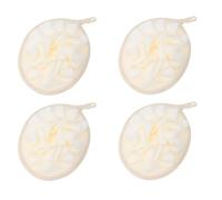 HEANUJJ Esponjas Exfoliantes Accesorios de Ducha Portátiles y Suaves Color Beige 4piezas de Pe para Limpieza de Alta Producción de
