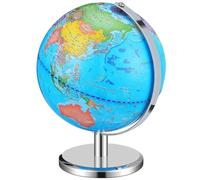 HEANUJJ Globo Terráqueo Iluminado Educativo Soporte de Metal y Poliestireno, Herramienta de Aprendizaje Adecuado para Escuela y Hogar