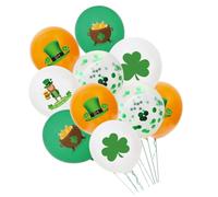HEANUJJ Globos de Látex Lentejuelas de Trébol de Cuatro Hojas, Set de 26 Piezas en Verde Irlandés para Decoración de Fiesta y Día de San Patricio