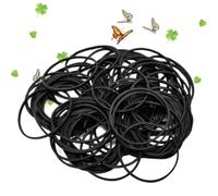 HEANUJJ Gomas Elásticas Negras Banda de Caucho Reutilizable 100 Fácil de Usar, Paquete de 100 Piezas para Accesorios de Máquinas de Tatuar para Suministros Profesionales