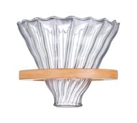 HEANUJJ Gotero de Café Manual Filtro Reutilizable y Mango de Madera, Práctico para Preparar Café en Casa de Forma Conveniente y Ecológica