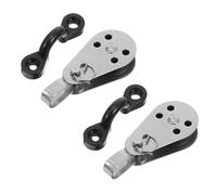 HEANUJJ Kit de Carro de Anclaje con Tornillos con 2 Poleas de Acero Inoxidable y 2 Cáncamos de Nylon para Asegurar y Estabilizar para Kayak y Barco Durante Kayak y Canotaje