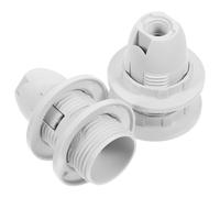 HEANUJJ Kit Portalámparas E14 Rosca Completa Doble Anillo, 2 Unidades Casquillos para Reparación Lámparas de Mesa y Suelo, Tornillo Seguro, Uso en Hogar y Oficina