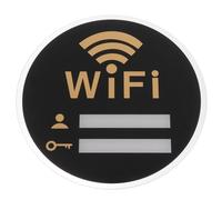 HEANUJJ Letrero de Pared Acrílico Wifi 15X15 CM Recordatorio de Contraseña Inalámbrica Señal Decorativa para Hogar Hotel y Baño Adhesivo Funcional para Acceso Rápido