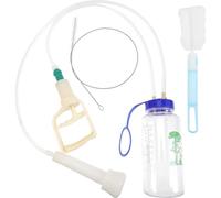 HEANUJJ Máquina de Ordeño Manual Botella Ordeñadora Manual Portátil de Plástico y Cepillo de Limpieza de Alambre de Acero , para Cabras y Ganado , para Granjas Lecheras y Lecherías