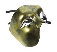 HEANUJJ Máscara Multifunción de Halloween Decorativa de Abs Correas Dorada Cómoda y Fiestas de Mascarada y Cumpleaños