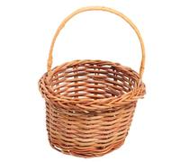 HEANUJJ Mini Cesta de Ratán Marrón Tejida a Mano para Decoración Creativa de Escritorio y Organización, Adecuado para Actividades DIY y Decoración Infantil