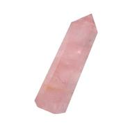 HEANUJJ Piedra Natural Rosa Hexagonal de Cristal para Adorno del Hogar y Oficina, Varita Curativa Delicada de Piedra Mineral para Obsequio y Manualidades