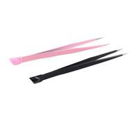 HEANUJJ Pinzas de Manicura Adhesivas 2 Piezas Doble Cabeza para Prensar Pegatinas, Herramienta de Bricolaje para Uñas Compacta y Portátil, Accesorio Profesional para Decoración de Uñas