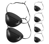 HEANUJJ Pirata Negro, 6 Unidades, Accesorio Cosplay Halloween, Disfraz Temático, Banda Elástica Ajustable, Decoración para Fiestas y Carnaval