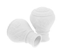 HEANUJJ Remates de Tapa para Barra de Cortina de Plástico, 2 Piezas, Diseño Elegante y Fácil Instalación para Barra de Cortina de Ventana de 26-28 Mm