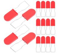 HEANUJJ Sellos de Seguridad de Plástico Rojo Alambre Metálico Numerado, 50 Unidades, Precintos Antimanipulación para Embalaje y Logística Industrial