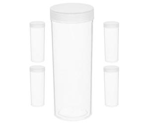 HEANUJJ Set de 5 Tubos Plásticos Transparentes para Guardar Monedas Sueltas, Cierre Hermético, para Coleccionismo y Organización de Monedas Circulares