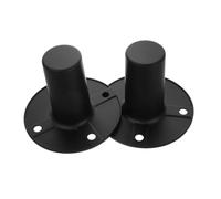 HEANUJJ Soporte de altavoces para escenario interior, base metálica negra en aleación de aluminio y hierro, pack de 2 con instalación ágil y diseño elegante