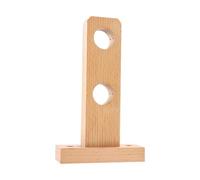 HEANUJJ Soporte para Barra de Cortina de Ducha Madera de Haya Resistente y Decorativo Soporte de Poste Cuadrado con Doble Orificio Instalación Fácil para Baño y Hogar