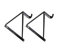 HEANUJJ Soportes de Estante de Pared Resistentes de Hierro Industrial en Negro, 2 Piezas Gancho para Baldas, Montaje Sencillo sin Herramientas, Perfectos para Estantes en Cocina y Sala