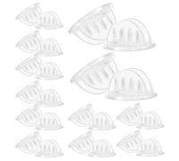 HEANUJJ Soportes para Etiquetas Adhesivas de Plástico, Clips Transparentes para Carteles de Precio, 100 Unidades, Aptos para Exhibición de Fotografías y Etiquetas Numéricas