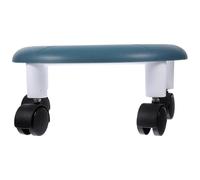 HEANUJJ Taburete bajo Multiusos Ruedas 360° Giratorias, Tamaño Mini, Estructura de Metal y Asiento Plástico Azul, Portátil para Baño, Oficina y Hogar, Asiento Rodante para Adultos