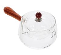 HEANUJJ Tetera Giratoria China de 500ml con Rotación de 360 Grados, Vidrio de Borosilicato Resistente y Asa Lateral Compacta para Té Doméstico
