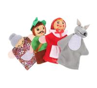 HEANUJJ Títeres de Dedo de Madera para 4 Piezas de Animales de Dibujos Animados Juguetes Infantiles para Contar Cuentos y Juegos Educativos